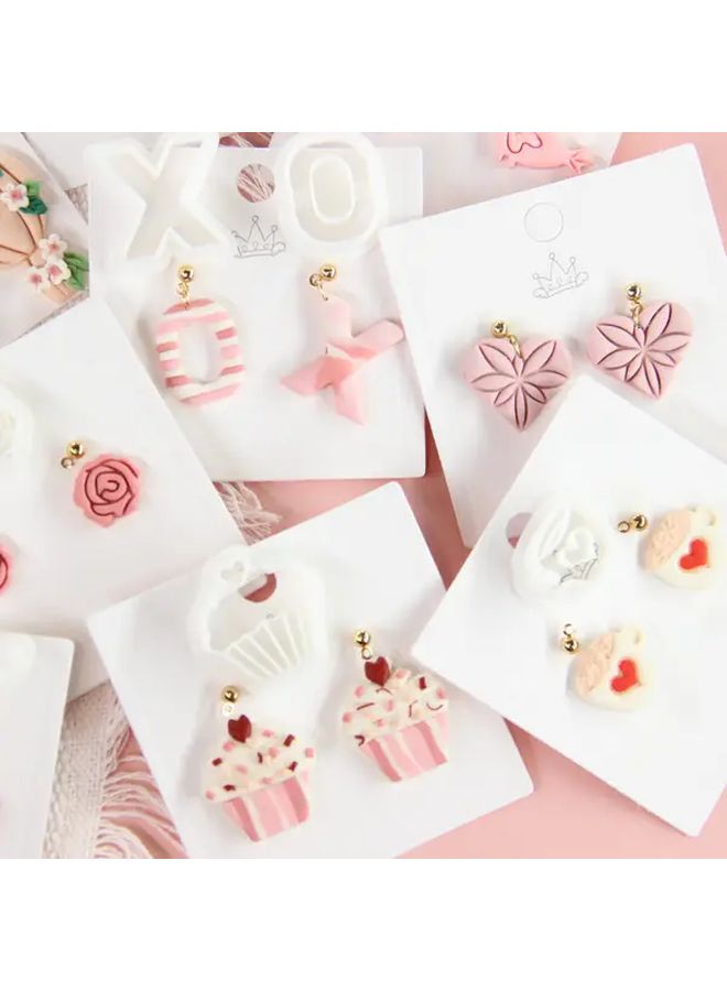 Polymer Clay Cutters 10pcs Hearts Birds for Valentines Earrings Jewelry - Image 3