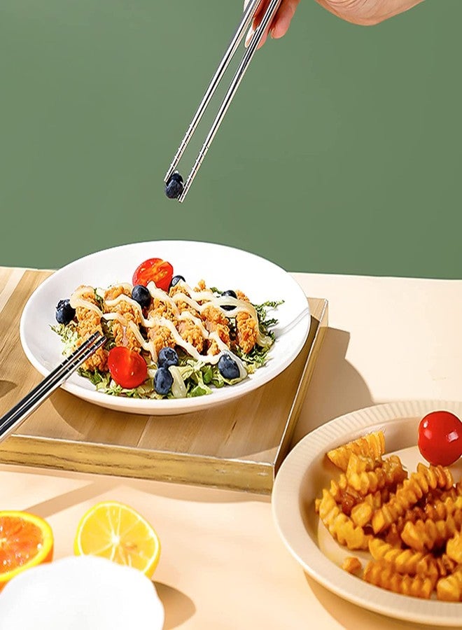 MALL Sky MALL 2 Pairs Premium Reusable Metal Stainless Steel Chopsticks Dishwasher Safe Lightweight Easy to Use Metal Chop Stick Utensils- 2 Pair (Red) - Image 3