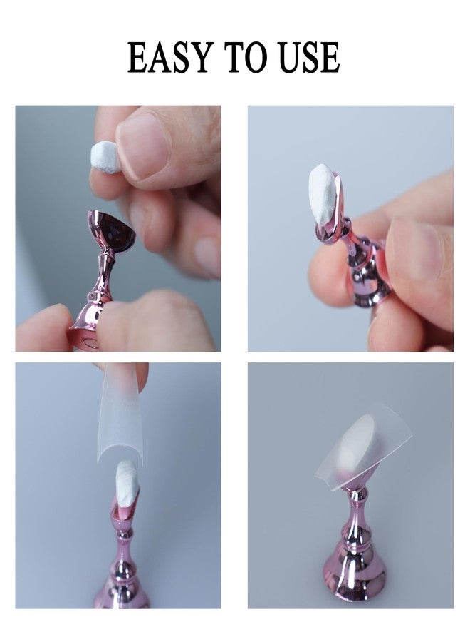 Xiron Nail Stand for Press On Display Practice for Acrylic Nails, Magnetic Fake Nail Tips Holder for Nails Painting Tools and Designs with Reusable Adhesive Putty for Home DIY Art Salon Supplies (Pink) - Image 4