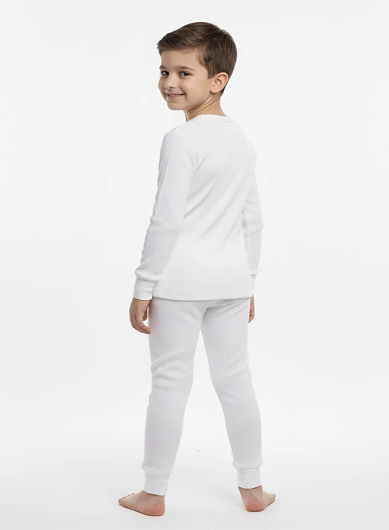 babyqlo Cozy White Thermal Set for Boys and Girls