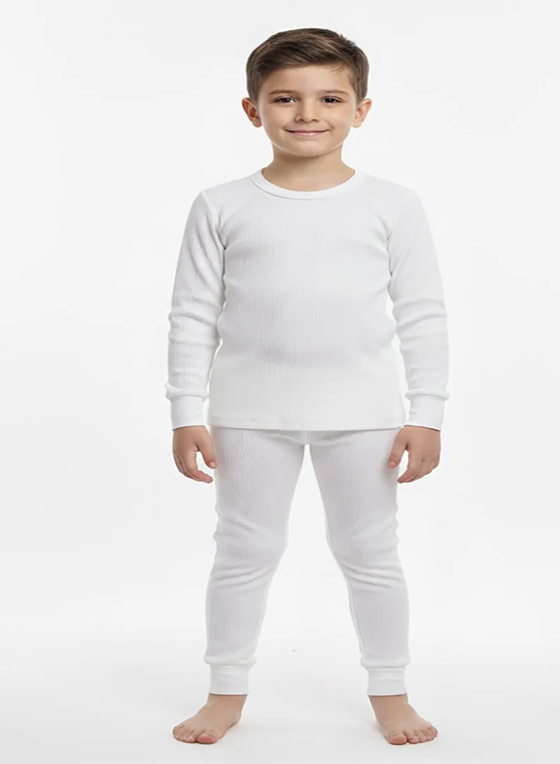 babyqlo Cozy White Thermal Set for Boys and Girls