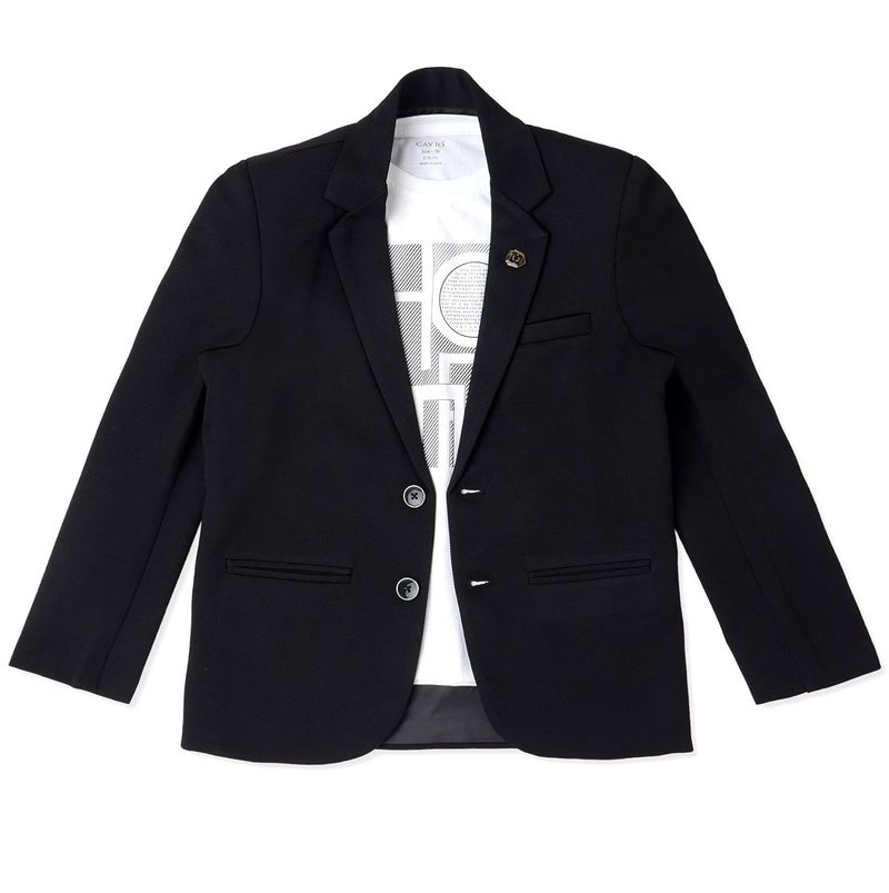 CAVIO Boys Regular Fit Solid Blazer and T-Shirt - Image 5