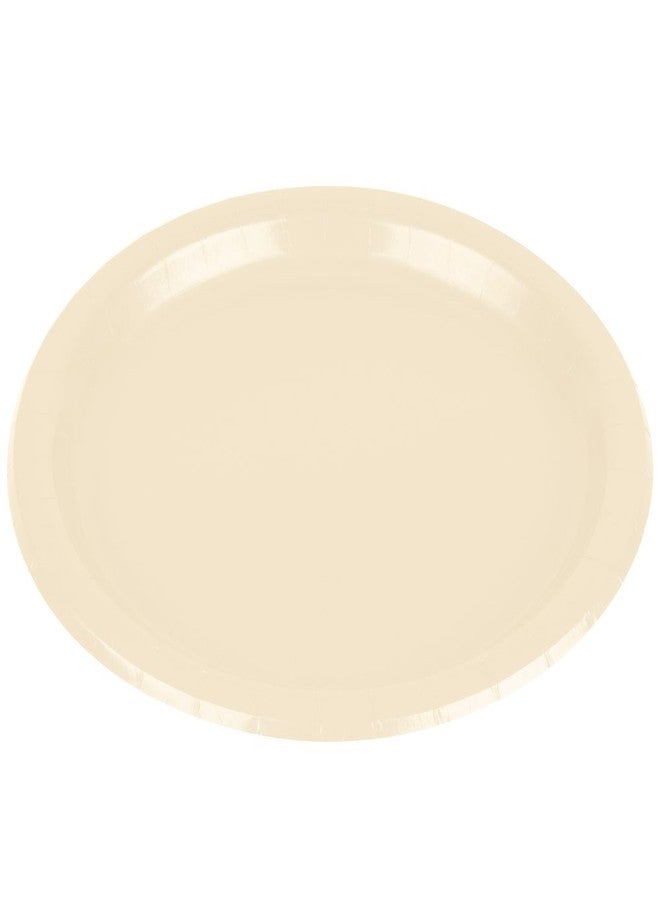 Amscan Vanilla Creme Round Paper Plates - 6.75 (Pack Of 20) - Perfect For Parties, Celebrations & Picnics - Image 2
