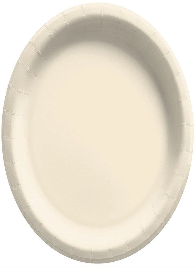 Amscan Vanilla Creme Round Paper Plates - 6.75 (Pack Of 20) - Perfect For Parties, Celebrations & Picnics - Image 1