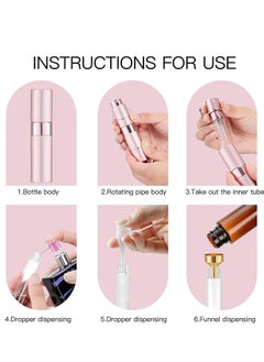 Generic Travel Perfume Atomizer Refillable, Mini Cologne Spray Bottle Empty, Small Aftershave Sprayer for Liquid Dispenser 5PCS 8ml (Five Colors)  - Image 5