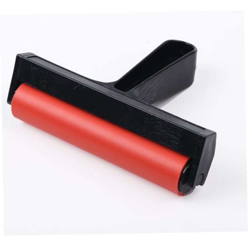 CORHAD Printmaking Brayer Roll Plastic Drum Embossing Tools Printing Roller Rubber Pressure Rollers Ink Paint Roller Painting Roller Stamping Brayers Ink Roller Embossed Rubber Cartridge Runner Glue - Image 3
