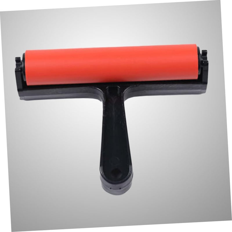 CORHAD Printmaking Brayer Roll Plastic Drum Embossing Tools Printing Roller Rubber Pressure Rollers Ink Paint Roller Painting Roller Stamping Brayers Ink Roller Embossed Rubber Cartridge Runner Glue - Image 5