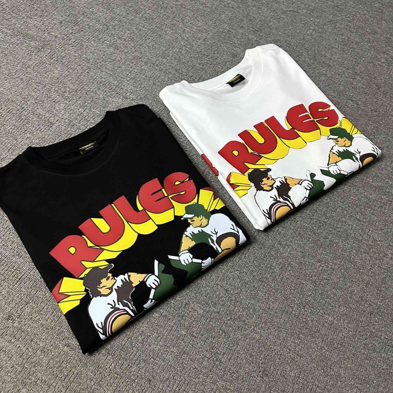 Meichao High Street Alcatraz Limited Athletes Striving For Competition Animation Pattern Printed Casual Loose Short-Sleeved T-Shirt - Image 5
