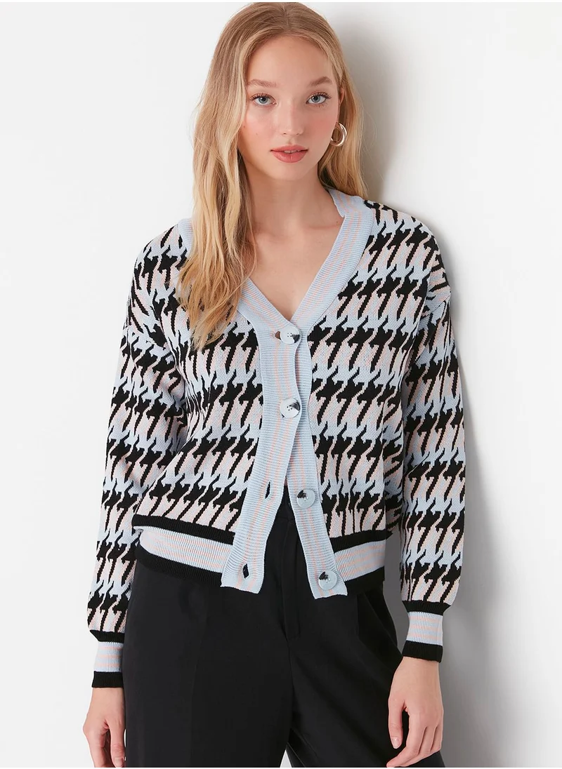 trendyol Patterned Knitted Cardigan