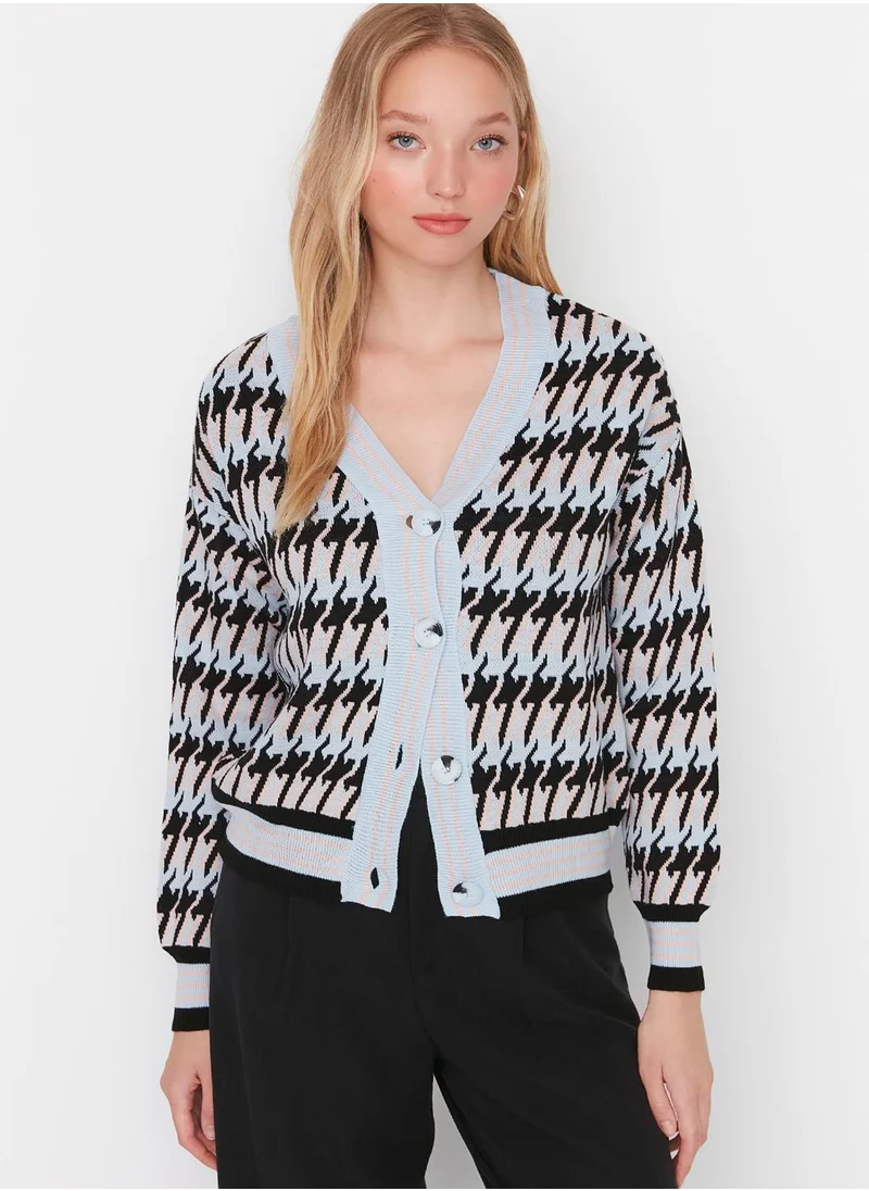 trendyol Patterned Knitted Cardigan