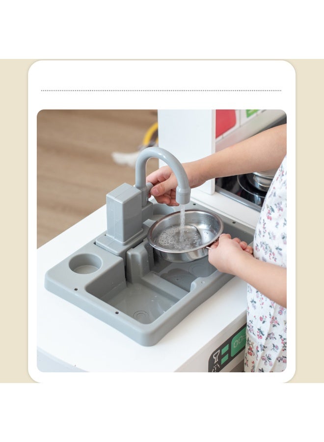 Kikibebe Wooden Simulation Cooker Set – with Water and cooking Sound Playset For Kids-Multicolor - Image 2