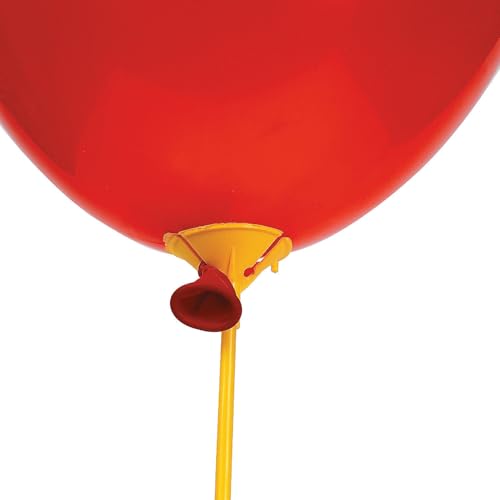 Fun Express Balloon Sticks with Cups 144 Pack Premium Plastic Balloon Holders for Party Decorations Centerpiece Accessories for Birthdays Weddings Events 6 Vibrant Colors - Image 5