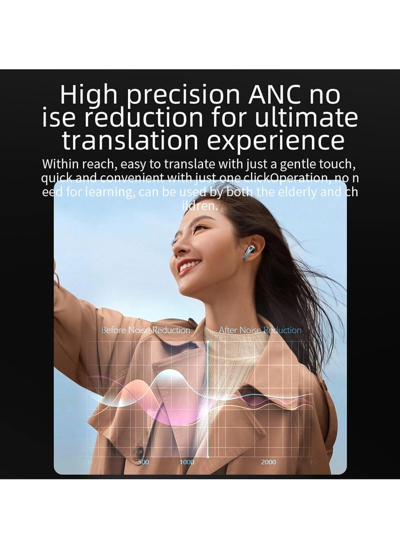 lekikpo - Translation Earbuds Real Time, 3 in 1 Language Translator Earbuds in Real Time 144 Languages & Accents, Translation Headphones Wireless Bluetooth, Ai Translating Earbuds Headphones APP Black - Image 1