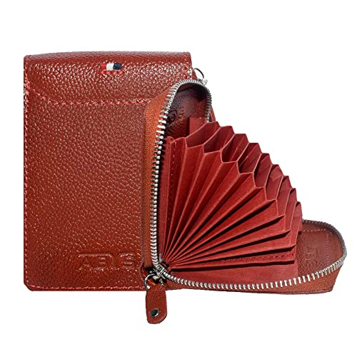 ABYS RFID Protected Genuine Leather Wallet||Card Case||Id Holder for Men and Women (Tan_8516HJ-HH) - Image 1
