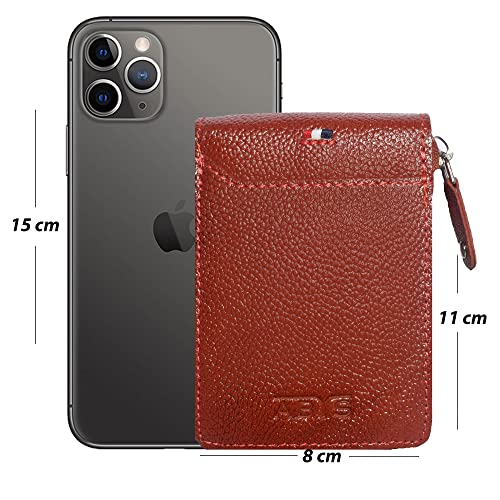 ABYS RFID Protected Genuine Leather Wallet||Card Case||Id Holder for Men and Women (Tan_8516HJ-HH) - Image 2