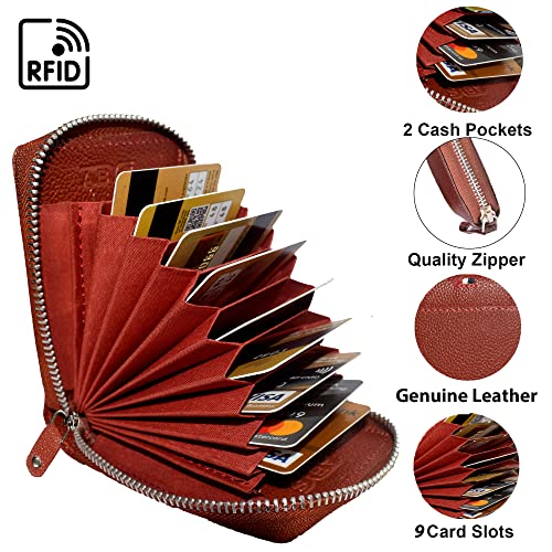 ABYS RFID Protected Genuine Leather Wallet||Card Case||Id Holder for Men and Women (Tan_8516HJ-HH) - Image 3