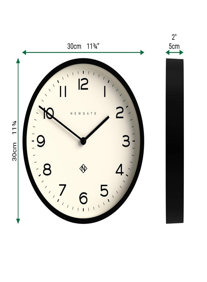 NEWGATE® Number Four Echo wall Clock | Modern Round Clock | 30cm | Black | Easy to Read Numbers | Ideal for Kitchen, Living Room or Office - Image 3