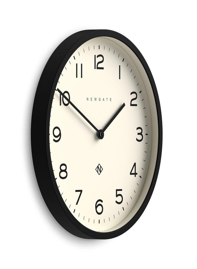 NEWGATE® Number Four Echo wall Clock | Modern Round Clock | 30cm | Black | Easy to Read Numbers | Ideal for Kitchen, Living Room or Office - Image 1