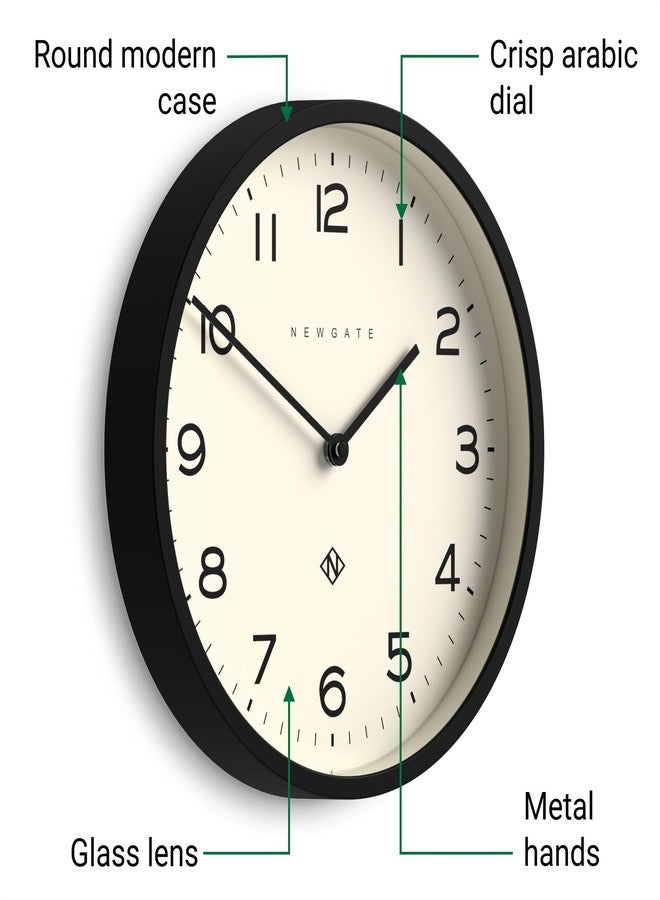 NEWGATE® Number Four Echo wall Clock | Modern Round Clock | 30cm | Black | Easy to Read Numbers | Ideal for Kitchen, Living Room or Office - Image 5