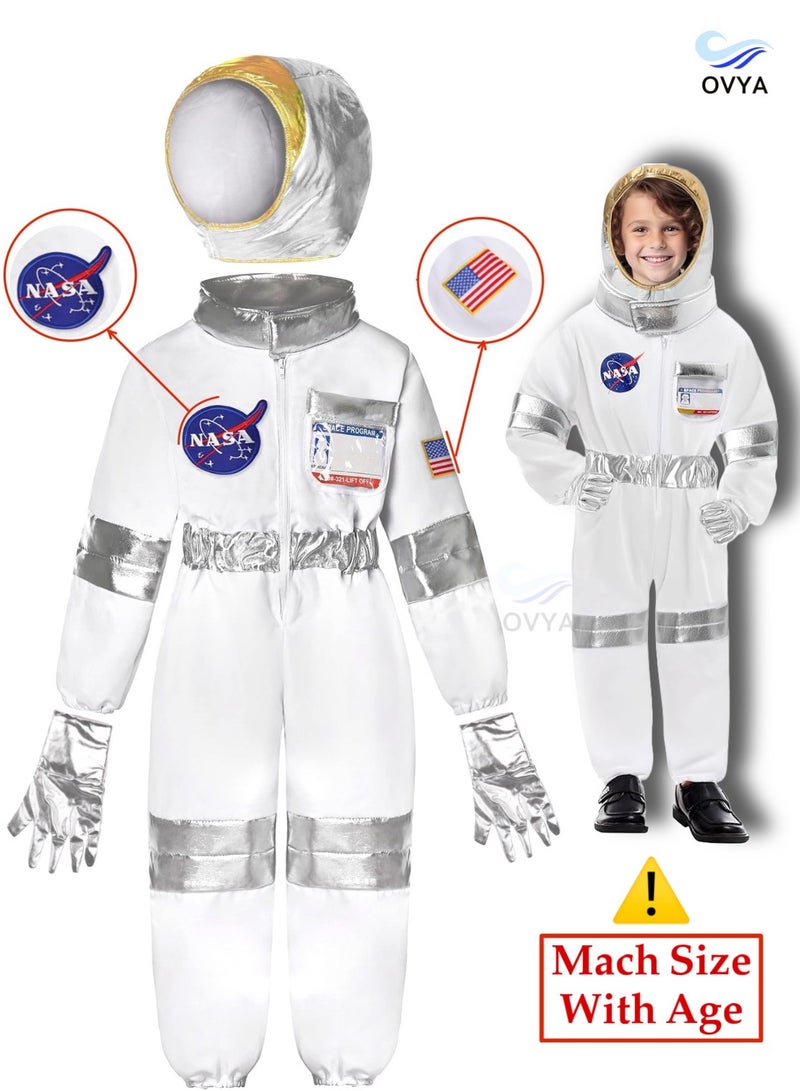 أوڤيا زي رائد فضاء، زي طيار ناسا، زي رائد فضاء للأطفال للأولاد والبنات، زي تنكري فضائي، هدايا عيد ميلاد - Image 1