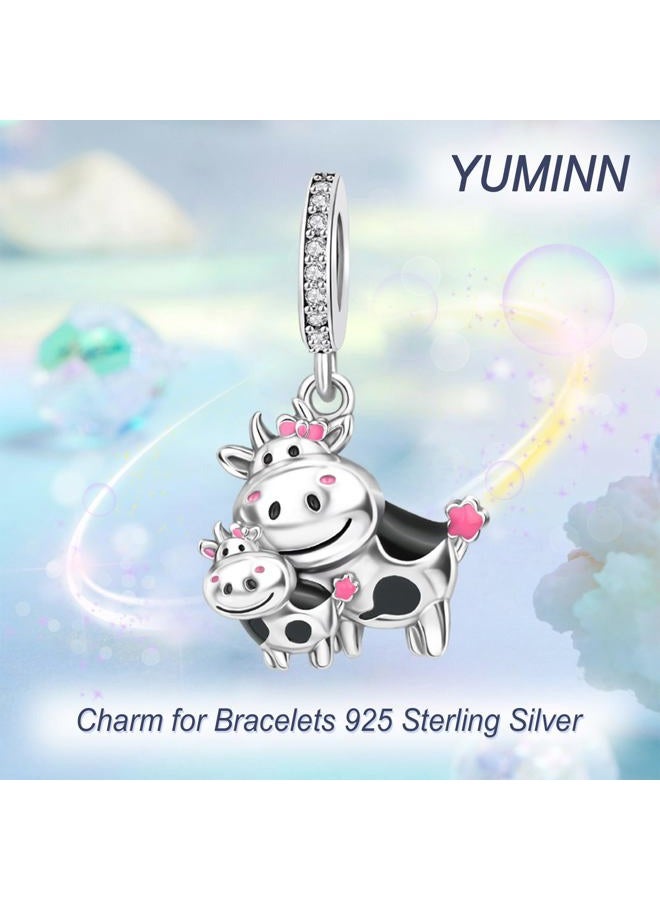 YUMINN Animal Series Charms for 925 Sterling Silver for Women's Bracelets & Necklaces Dangle Pendant for Christmas Day Valentine's Day Mother's Day Jewelry Gifts for Women, Silver, Cubic Zirconia - Image 2