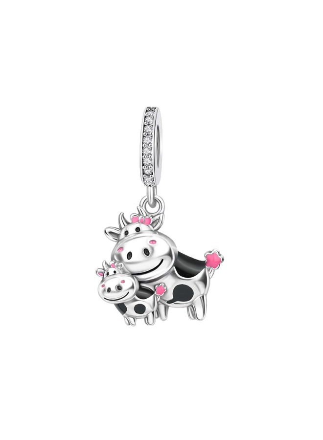YUMINN Animal Series Charms for 925 Sterling Silver for Women's Bracelets & Necklaces Dangle Pendant for Christmas Day Valentine's Day Mother's Day Jewelry Gifts for Women, Silver, Cubic Zirconia - Image 1