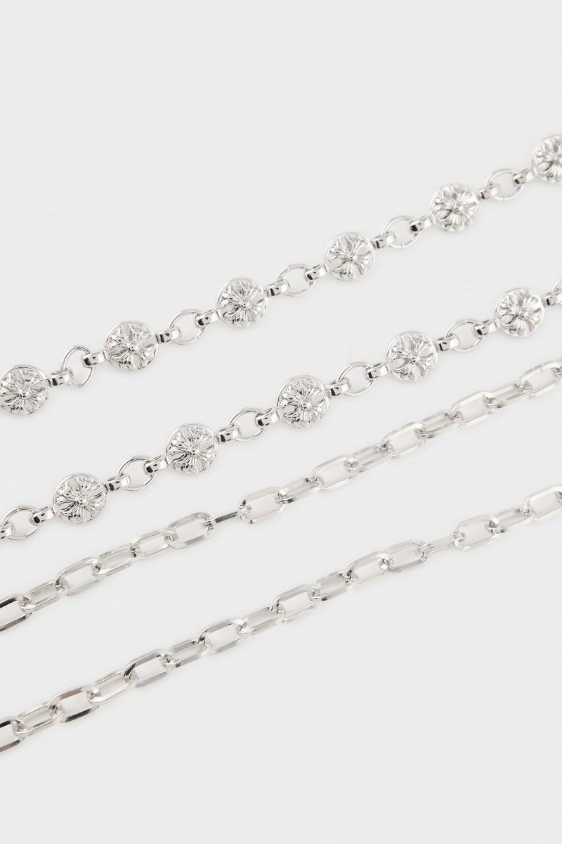 DeFacto Silver Woman Woman 2 Piece Necklace Set Casual - Image 3