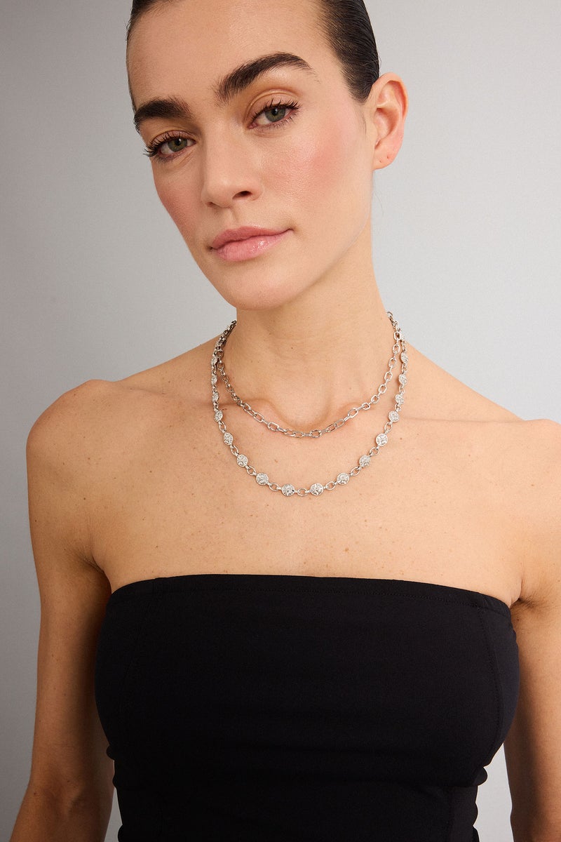 DeFacto Silver Woman Woman 2 Piece Necklace Set Casual - Image 1