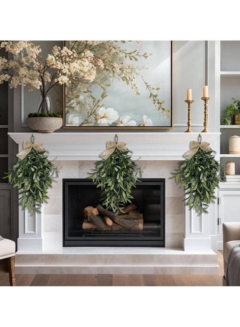 Bukela Teardrop Swag - Artificial Olive Wall Mounted Pendant - 60cm/23.62 Inches Green Olive Swag Wreath, Holiday Garland Decoration for Wedding, Birthday Party, Festival Spring and Simulated Olive - Image 5