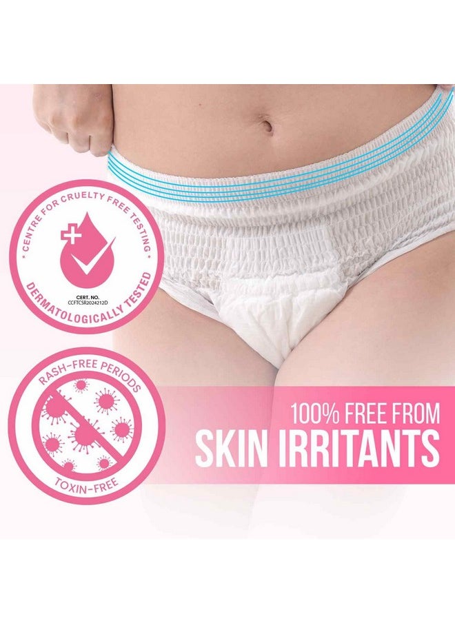 everteen - Period Care L-Xl Disposable Period Panties For Women, Cottony Soft, Menstrual Sanitary Pads Panty Enriched With Goodness Of Neem And Safflower - 1 Pack (10 Panties) 2X Faster Absorption, 360° Protection - Image 1