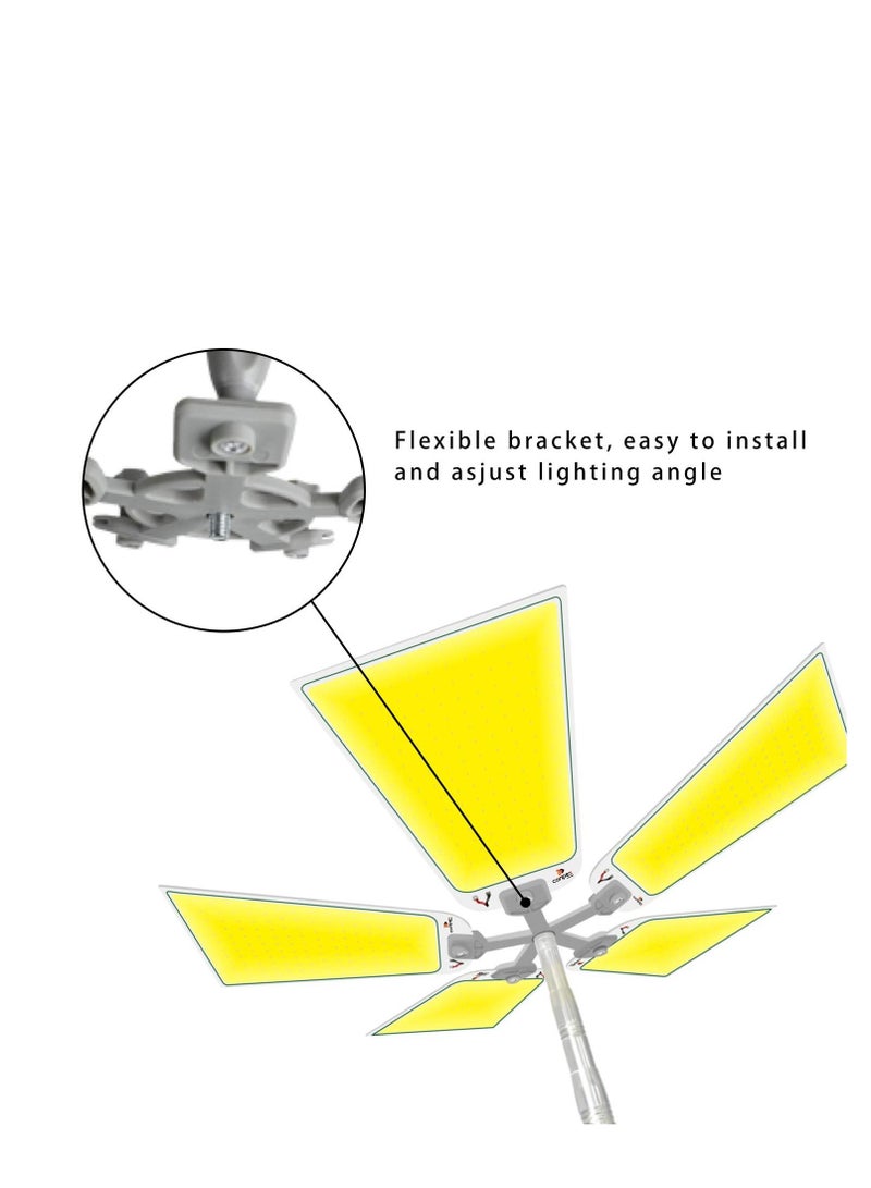 مصباح تخييم 360 ضوء ، مصابيح وفوانيس محمولة تلسكوبية 12 فولت ، مصباح شارع قابل للإزالة فائق السطوع 15000 لومن ، إضاءة موقع العمل في الهواء الطلق في حالات الطوارئ في الفناء الخلفي - Image 5