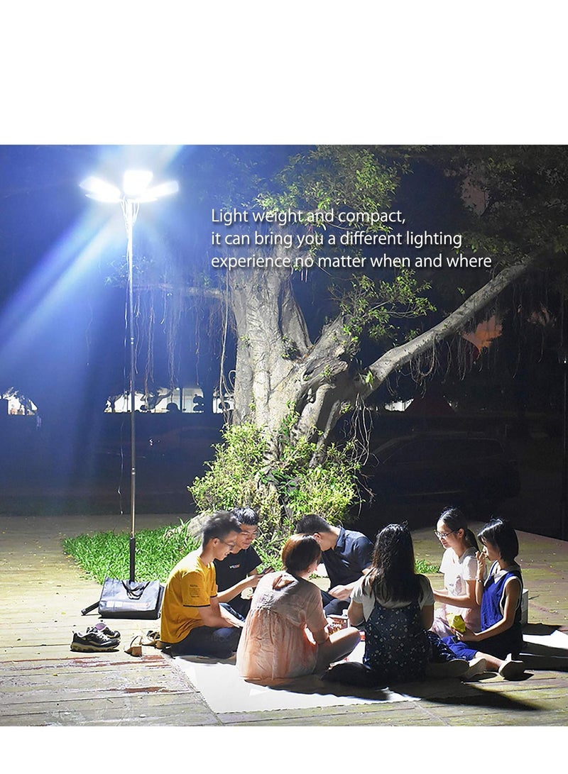 مصباح تخييم 360 ضوء ، مصابيح وفوانيس محمولة تلسكوبية 12 فولت ، مصباح شارع قابل للإزالة فائق السطوع 15000 لومن ، إضاءة موقع العمل في الهواء الطلق في حالات الطوارئ في الفناء الخلفي - Image 4