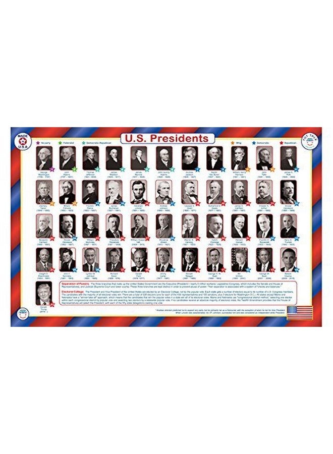 Tot Talk United States Presidents Educational Placemat For Kids Washable And Longlasting - Image 2