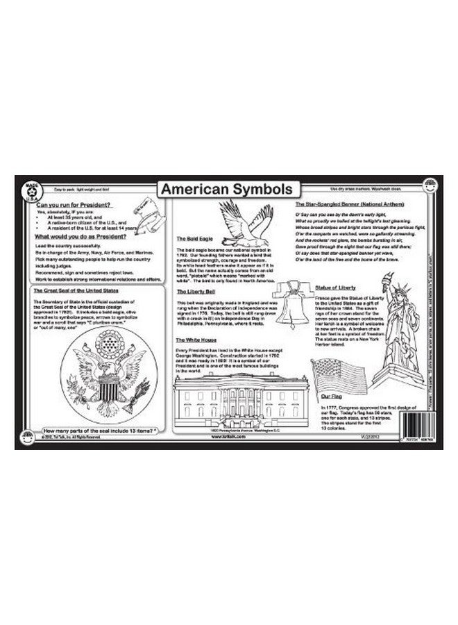 Tot Talk United States Presidents Educational Placemat For Kids Washable And Longlasting - Image 4