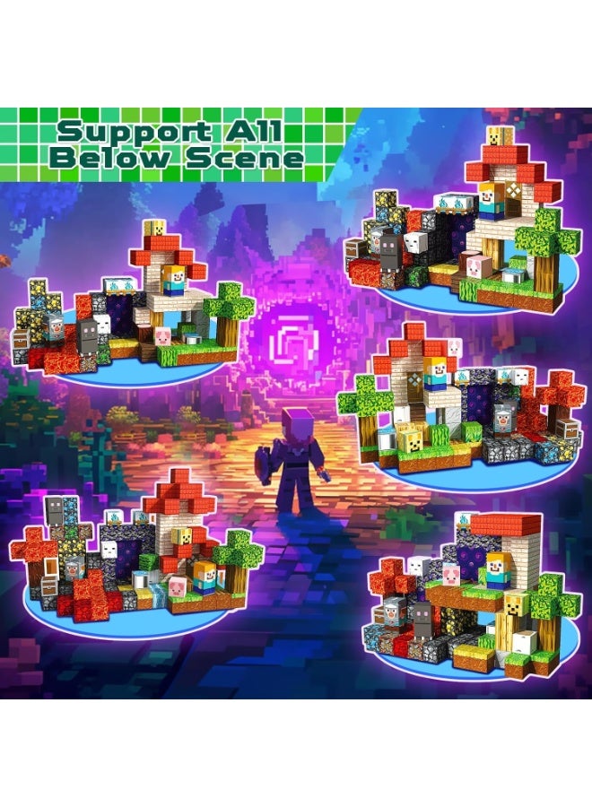 150 PCS Magnetic Blocks (More Pieces) - 2cm Magnet Cubes, Build Your Own Magnet Worlds | STEM Sensory Toys for Toddlers & Kids Ages 3-10, Classroom Gifts - Image 3