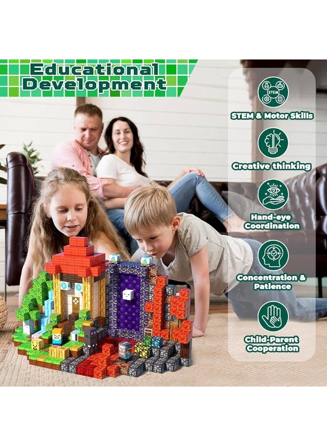 150 PCS Magnetic Blocks (More Pieces) - 2cm Magnet Cubes, Build Your Own Magnet Worlds | STEM Sensory Toys for Toddlers & Kids Ages 3-10, Classroom Gifts - Image 5