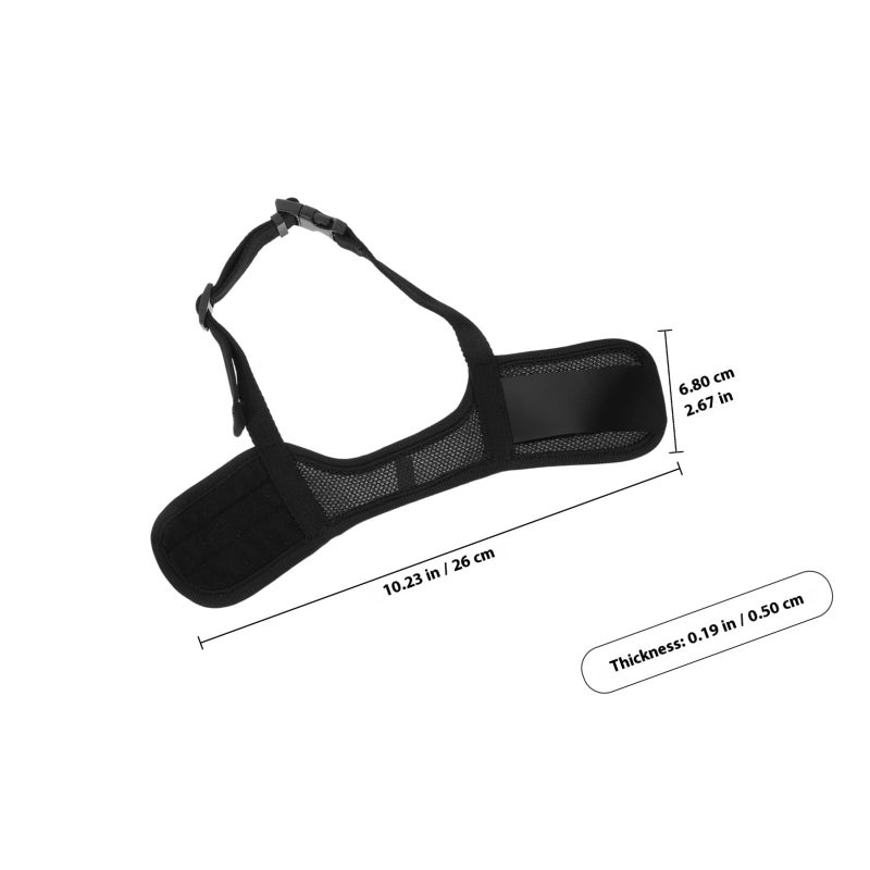 Reflective Black Adjustable Dog Muzzle Anti Chewing Breathable For Medium Dogs - Image 3