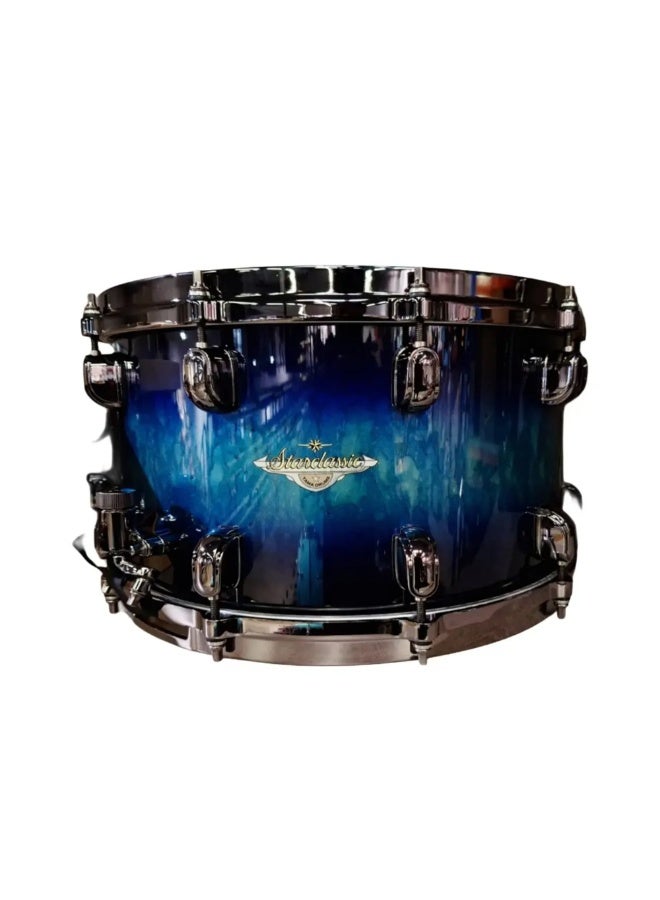 TAMA MAS148BN-MEB | Starclassic Maple Series | Snare Drum | 8-Ply Maple Shell | 14" x 8" | Die-Cast Hoops | Black Nickel | Molten Electric Blue Burst