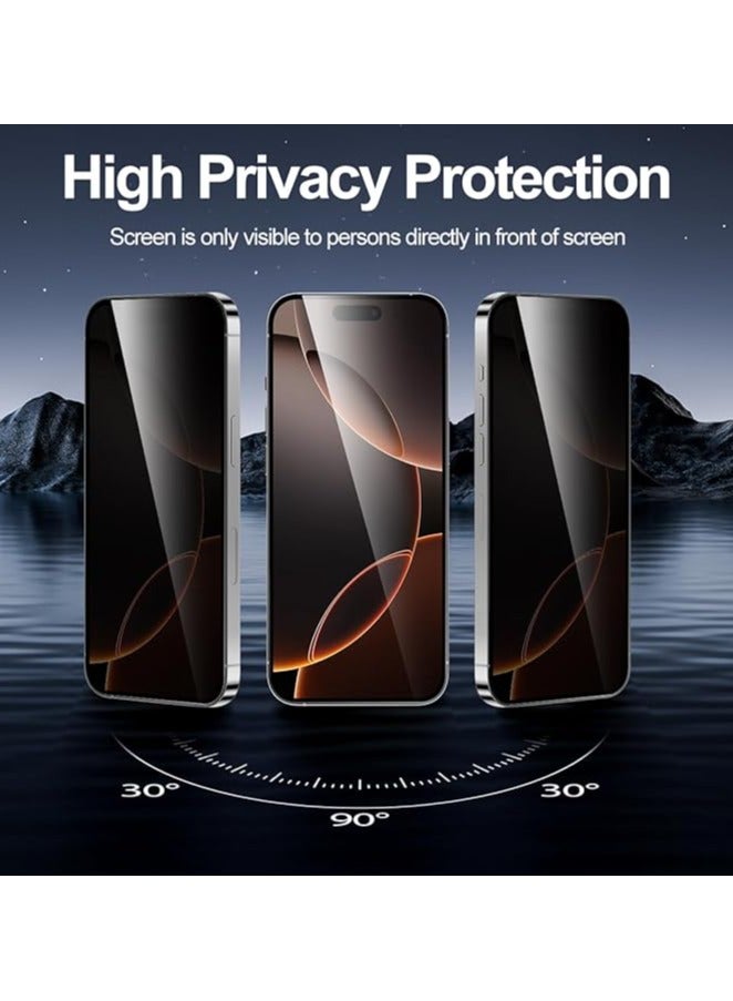 OMAKSS [2-Pack] Privacy Screen Protector for iPhone 14Pro (6.1inch),Edge to Edge Protection Full Cover Private Anti-Spy Case-Friendly Curved - Image 2