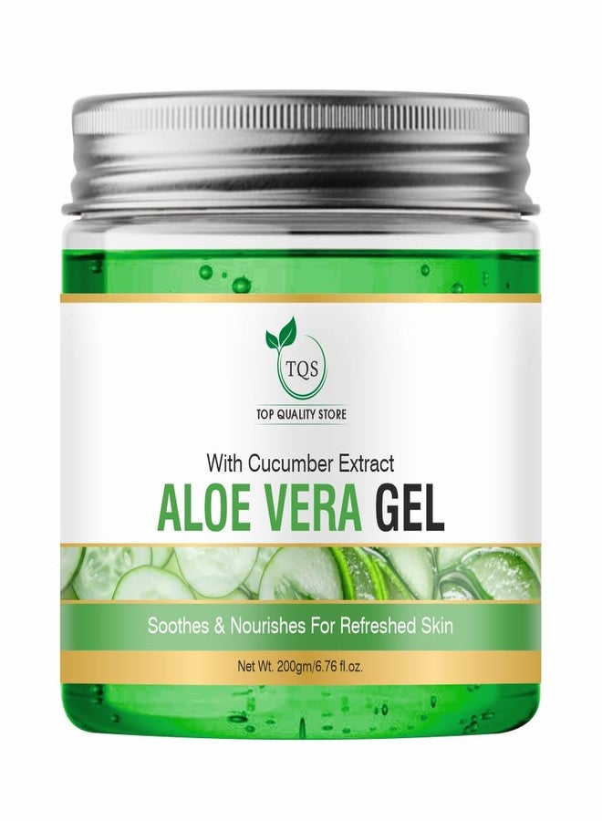 TQS Aloe Vera Gel with Cucumber Extract for Skin, Soothes and Nourishes, 200g - Image 1