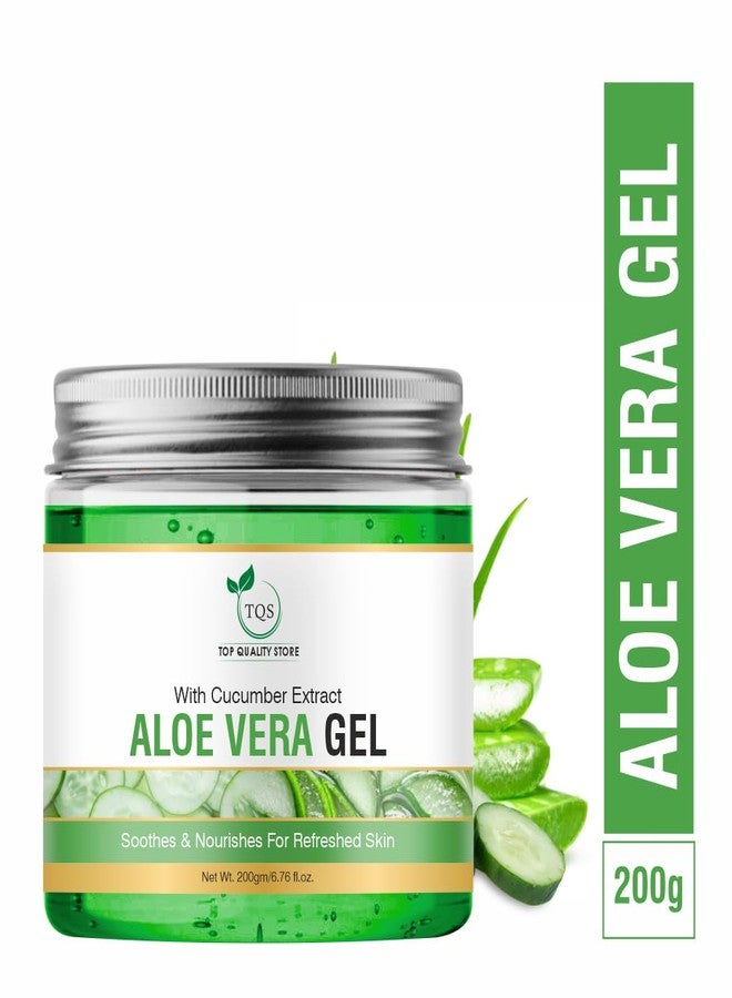 TQS Aloe Vera Gel with Cucumber Extract for Skin, Soothes and Nourishes, 200g - Image 5