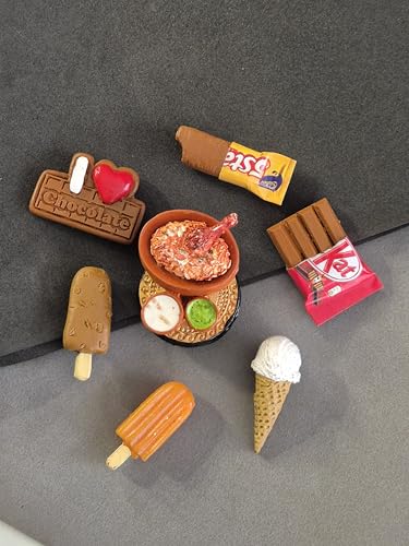 DT DECTONE Combo Pack of 7 Fridge Magnet Chocolate Ice Cream Miniature Food 3D Fridge Magnet Best Souvenir Gift 100% Made in India - Image 2