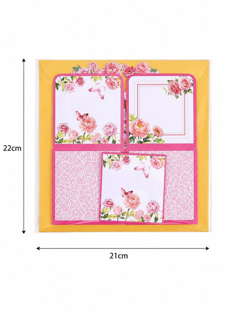 HAYALUX 3D Pop-Up Mother's Day Greeting Card, Floral Print Surprise Gift Box Card for Mom, Unique Pop-Up Bouquet Card for Birthday, Mother's Day & Special Occasions - Image 3