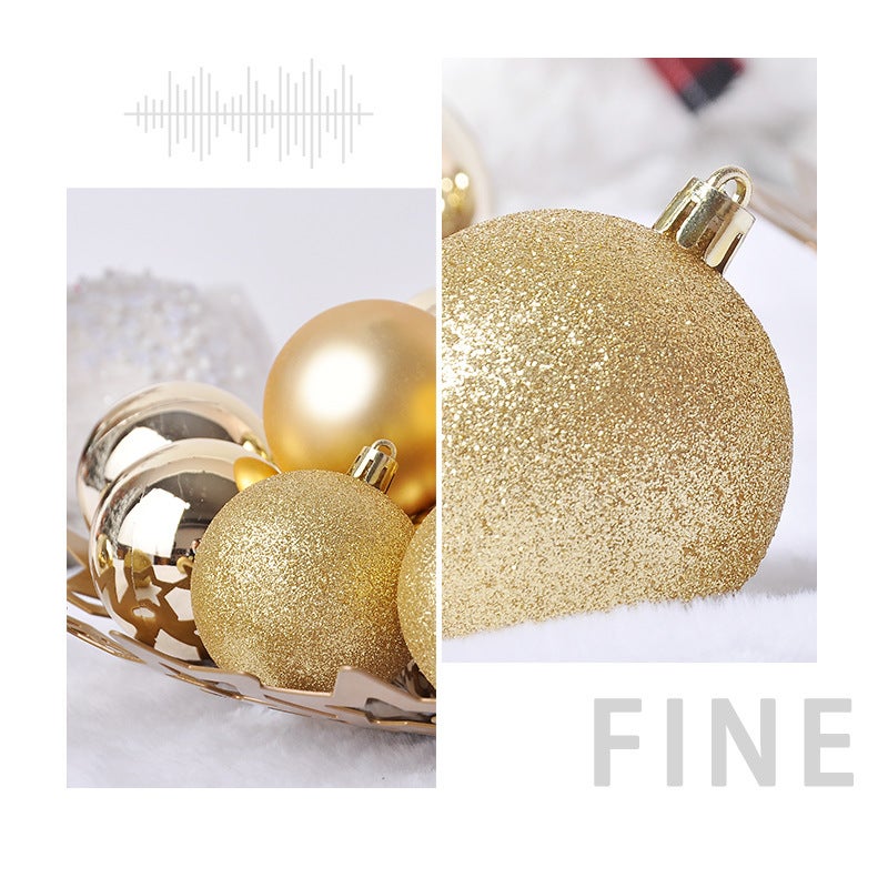 Y&D Christmas Ornaments Set,24 Pcs/Set Christmas ball Assorted Designs, Christmas Tree Balls Ornaments Hanging Decoration - Image 3