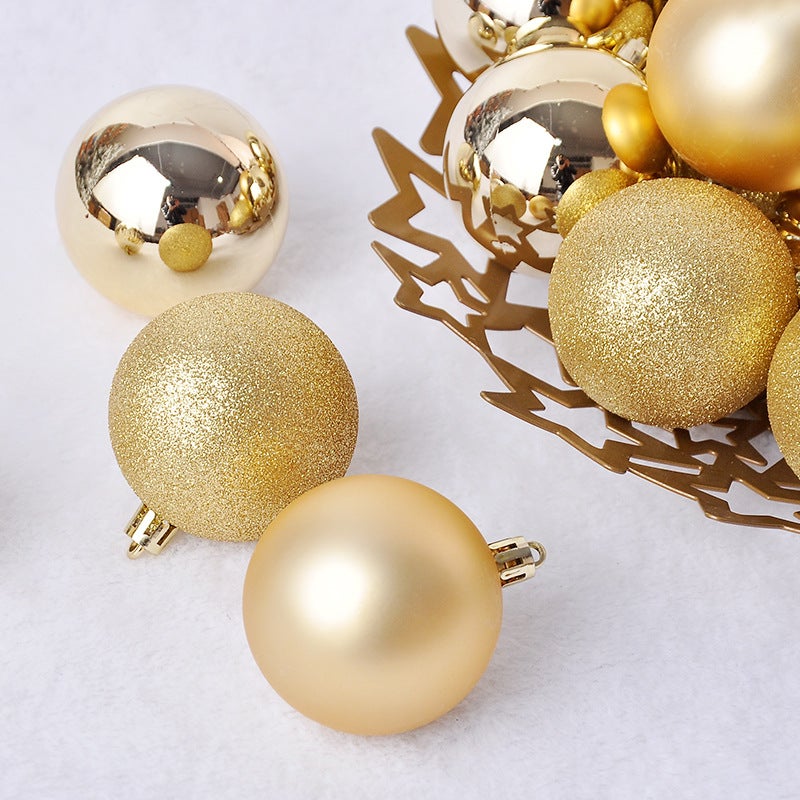 Y&D Christmas Ornaments Set,24 Pcs/Set Christmas ball Assorted Designs, Christmas Tree Balls Ornaments Hanging Decoration - Image 4