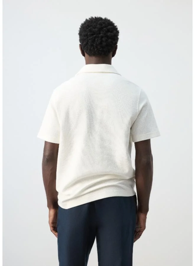 Mango Man  Regular-fit textured polo shirt for Men | Best Price UAE