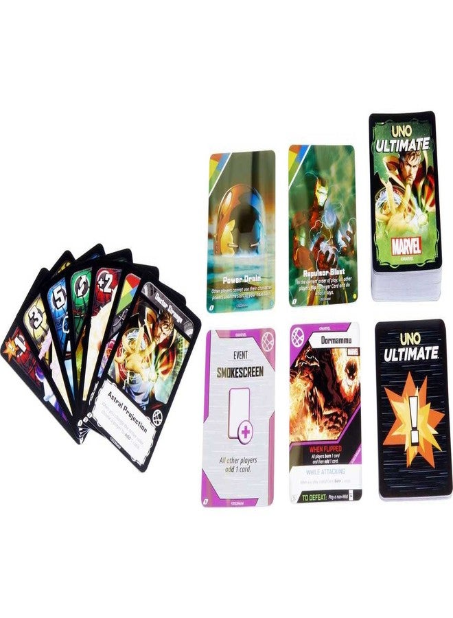 Mattel Games Ultimate Marvel Card Game Add-On Pack with Dr. Strange Character Deck & 2 Collectible Foil Cards, Gift for Collectors & Kids Ages 7 Years & Older - Image 2