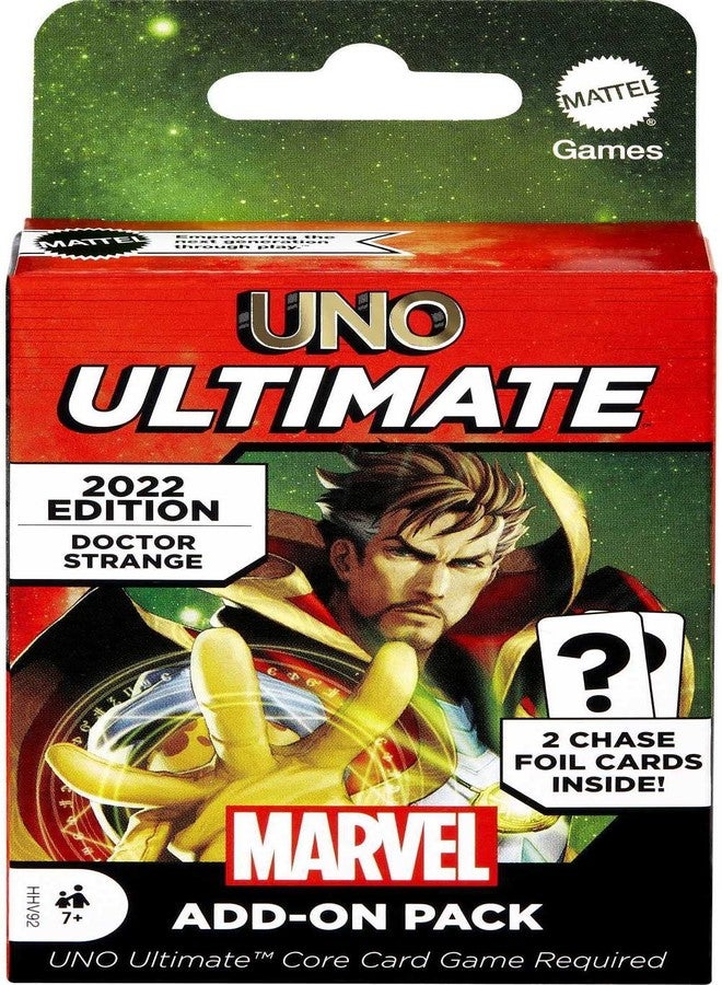 Mattel Games Ultimate Marvel Card Game Add-On Pack with Dr. Strange Character Deck & 2 Collectible Foil Cards, Gift for Collectors & Kids Ages 7 Years & Older - Image 1