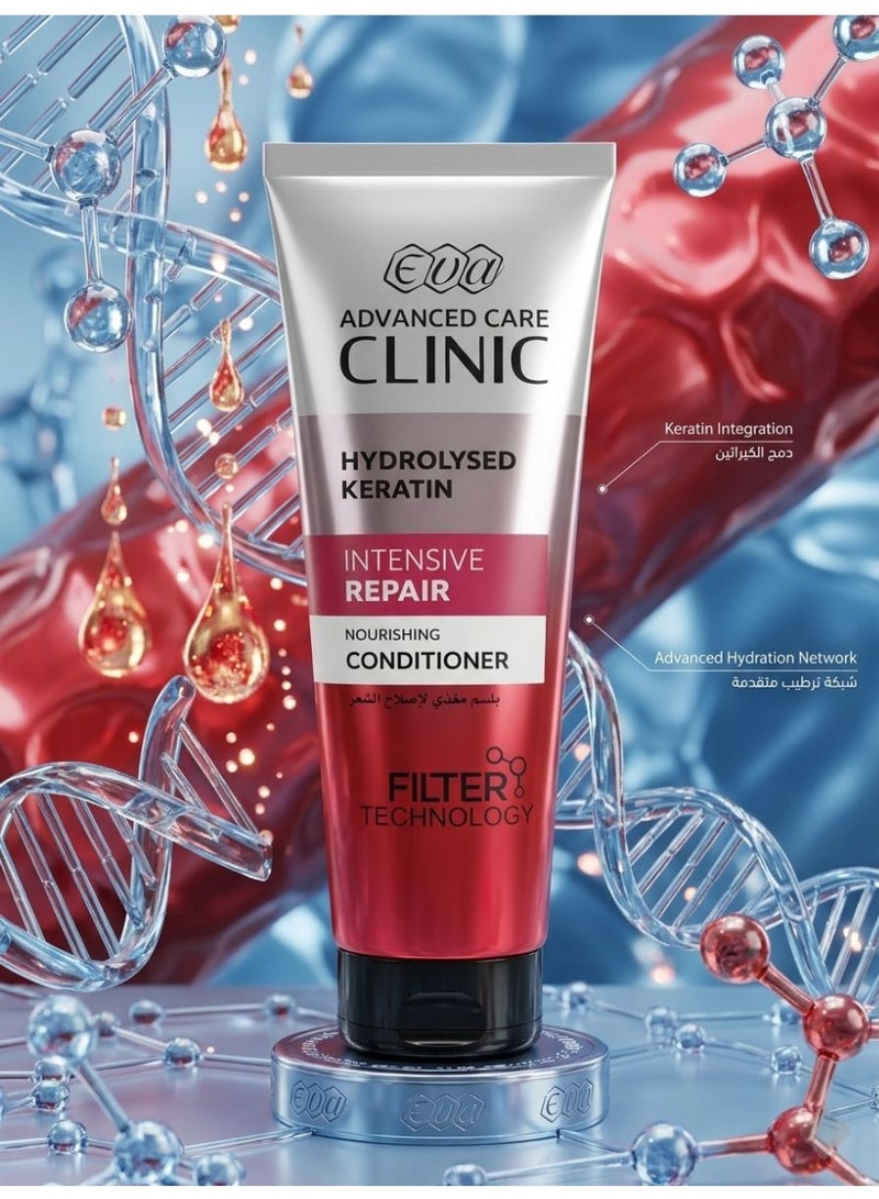 Eva Advanced Care Clinic Intensive Repair Nourishing Conditioner with Hydrolyzed Keratin, 230ml - Image 3