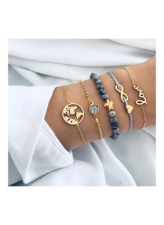 5-Piece Map Love Fashion Bracelets